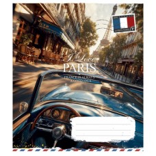 Зошит Школярик I love Paris 48 аркушів лінія (048-3615L)