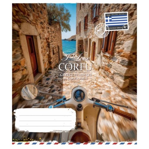 Зошит Школярик I love Paris 48 аркушів лінія (048-3615L)