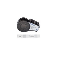 Стрічка для принтера етикеток Brady M21-11-499, вирубні, 19.05×12.7 mm, 140 шт, black on white, нейлон (152090)