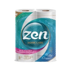Паперові рушники Zen Premium Care 3 шари 50 відривів 11 м 2 рулони (5944582100275)