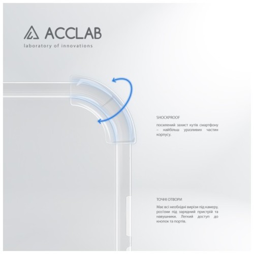 Чохол до мобільного телефона ACCLAB TPU ShockProof Apple iPhone 11 Pro Transparent (1283126610783)