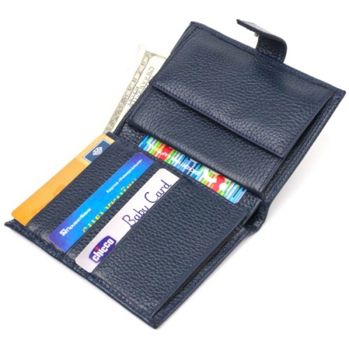 Гаманець Canpellini З натуральної шкіри Флотар Синій (21735)