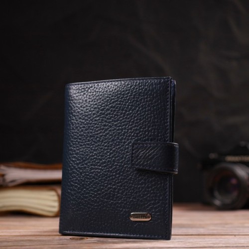 Гаманець Canpellini З натуральної шкіри Флотар Синій (21735)