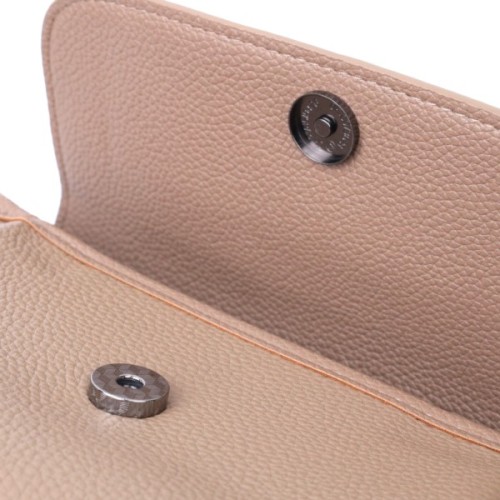 Сумка Vintage Жіноча з фактурним клапаном з натуральної шкіри Пудрова (22329)