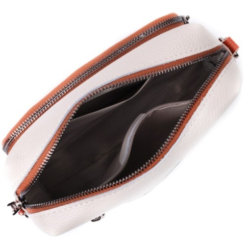 Сумка Vintage З натуральної шкіри Біла (22589)