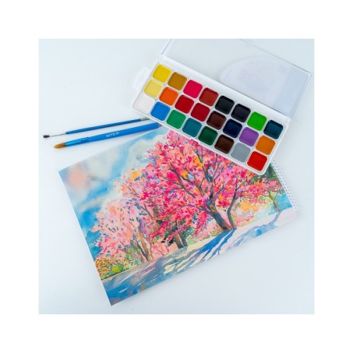 Акварельні фарби Kite Classic, 24 кольори (K-442)