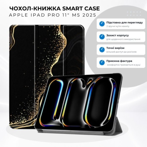 Чохол до планшета BeCover Smart Case Apple iPad Pro 11" M5 2025 Black Abstraction (715971)