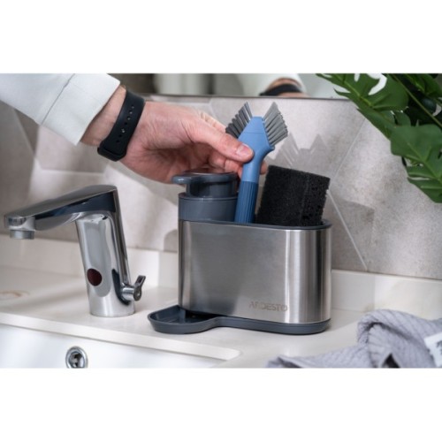 Дозатор для рідкого мила Ardesto Minimalism Органайзер для миючих засобів Сірий (ARHB3102GS)
