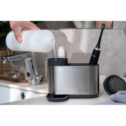 Дозатор для рідкого мила Ardesto Minimalism Органайзер для миючих засобів Сірий (ARHB3102GS)