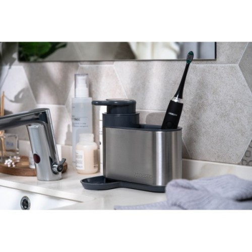 Дозатор для рідкого мила Ardesto Minimalism Органайзер для миючих засобів Сірий (ARHB3102GS)