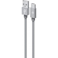 Дата кабель USB 2.0 AM to USB-C 1.0m grey Intaleo (1283126489136)