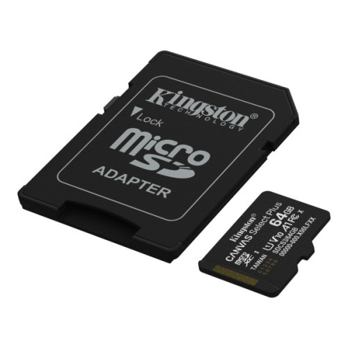 Карта пам'яті Kingston 64GB microSDXC class 10 UHS-I V10 A1 Canvas Select Plus (SDCS3/64GB)