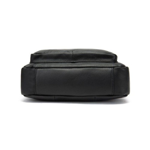 Сумка Vintage На плече зі шкіри Чорна (20021)