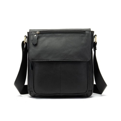 Сумка Vintage На плече зі шкіри Чорна (20021)