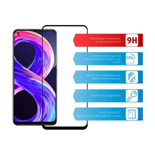 Скло захисне ACCLAB Full Glue Realme 8 Pro (1283126523212)