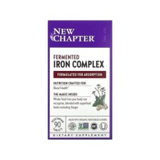 Мінерали New Chapter Залізо ферментований комплекс, Fermented Iron Complex, 90 таб (NCR-90357)