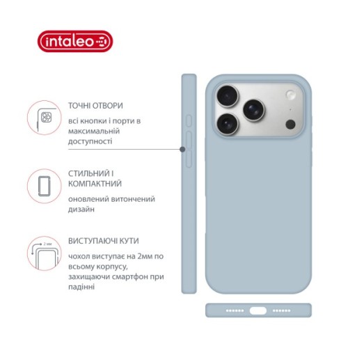 Чохол до мобільного телефона Intaleo Silicone Case Apple iPhone 17 Pro Max Light Blue (1283126630538)