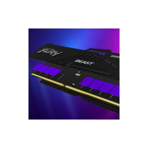 Модуль пам'яті для комп'ютера DDR5 128GB (2x64GB) 5600 MHz Beast RGB Kingston Fury (ex.HyperX) (KF556C36BBEAK2-128)