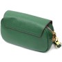 Сумка Vintage Шкіряна жіноча з фігурним клапаном Зелена (22430)