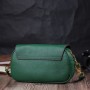 Сумка Vintage Шкіряна жіноча з фігурним клапаном Зелена (22430)