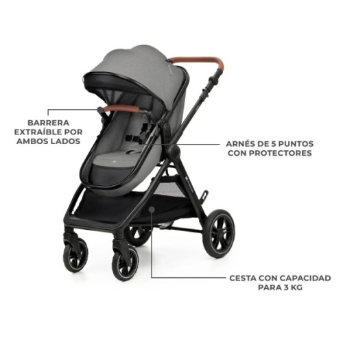 Коляска Kinderkraft 2 в 1 Esme Grey (KSESME00GRY2000) (5902533929658)
