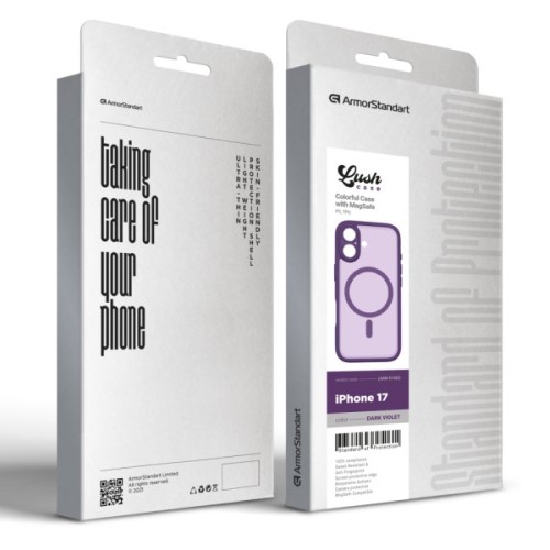 Чохол до мобільного телефона Armorstandart Lush MagCase Apple iPhone 17 Dark Violet (ARM87482)