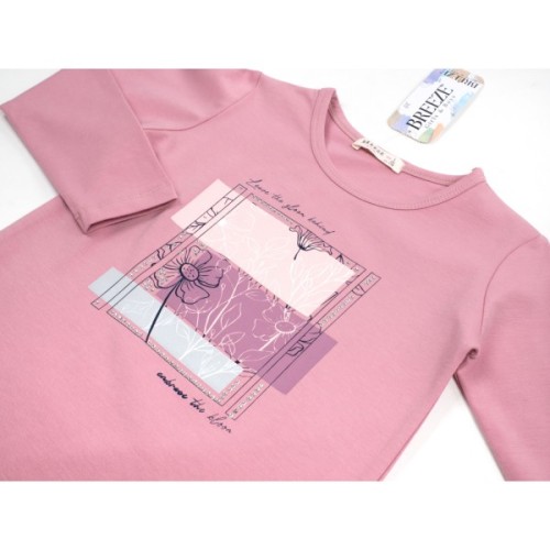 Кофта дитяча Breeze з квіткою (21055-116G-lilac)