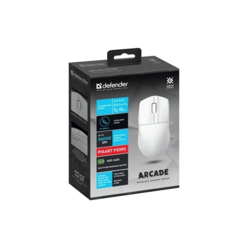 Мишка Defender Arcade GM-381 Wireless/Bluetooth White (52382)