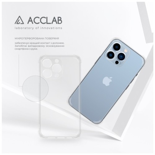 Чохол до мобільного телефона ACCLAB ShockProof Apple iPhone 13 Pro Max Transparent (1283126587863)