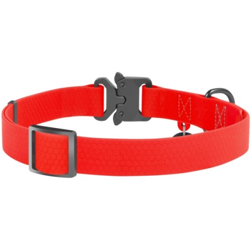 Нашийник для тварин WAUDOG Waterproof з QR паспортом M Ш 20 мм Д 24-40 см(червоний) (27933)