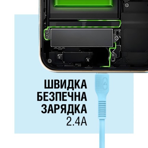 Дата кабель USB 2.0 AM to Lightning 1.2m Blue ACCLAB (1283126518188)