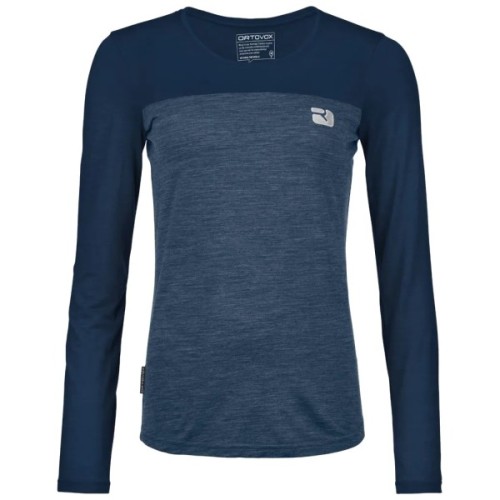 Лонгслів Ortovox 150 Cool Logo Ls Wmn deep ocean - M - темно-синій (025.001.1223)