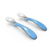 Набір дитячого посуду Nuvita ложечки Easy Eating 6м+ 2 шт. Синий (NV8480Blue)