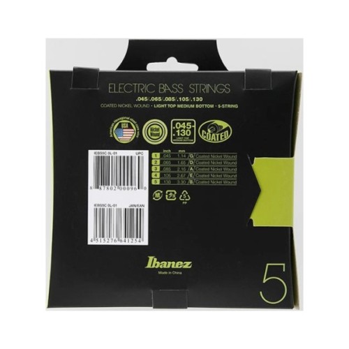 Струни для гітари Ibanez IEBS5C Bass Guitar Strings 45-130 (301876)