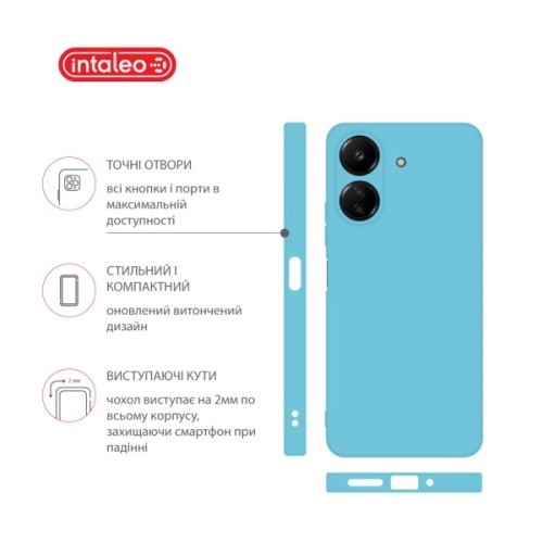 Чохол до мобільного телефона Intaleo Silicone Xiaomi Redmi 13C 4G Light Blue (1283126600739)