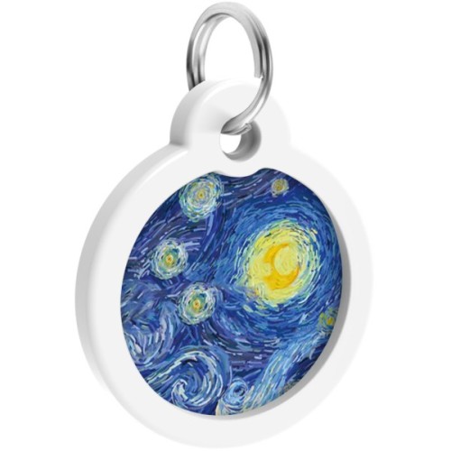 Адресник для тварин WAUDOG Smart ID з QR паспортом "Водяні лілії", коло 30 мм (230-0201)