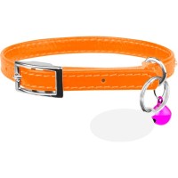 Нашийник для тварин WAUDOG GLAMOUR з резинкою і стразами для кішок (помаранчевий) (32544)