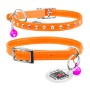 Нашийник для тварин WAUDOG GLAMOUR з резинкою і стразами для кішок (помаранчевий) (32544)