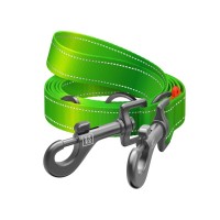 Повідець для собак WAUDOG Nylon Mono світловідбивний М салатовий (46485)