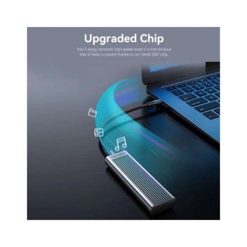 Кишеня зовнішня Vention SSD M.2 (NVME) M-key USB Type-C 3.2 10Gbps Heat Sink Aluminum (KPKH0)