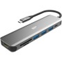 Порт-реплікатор Silicon Power Docking Station USB-C 7-in-1 Boost SU20 Silver Aluminum (SPU3C07DOCSU200G)