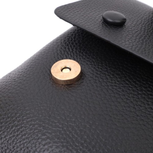 Сумка Vintage Жіноча з короткою ручкою з натуральної шкіри Чорна (22670)