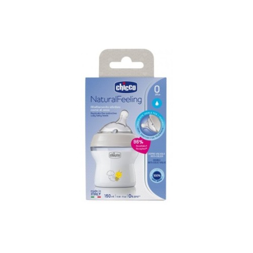 Пляшечка для годування Chicco Natural Feeling Color 150 мл +0 міс Беж (81311.30)