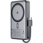 Батарея універсальна Acefast Magnetic Wireless 10000mAh, 22.5W, PD, QC/3.0, QI 15W, M18, Black (6974316284017)