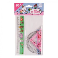 Лінійка Yes набір Line friends, лінійка 15 см (3 предмети) (370676)