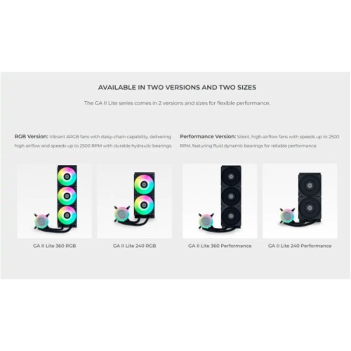 Система рідинного охолодження Lian Li GA II Lite 240R, Black (G89.GA2L24RB.00)