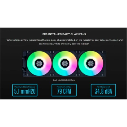 Система рідинного охолодження Lian Li GA II Lite 240R, Black (G89.GA2L24RB.00)
