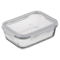 Харчовий контейнер Ardesto Gemini прямокутний, 1.06л, боросилікатне скло, прозорий (AR1210BRC)