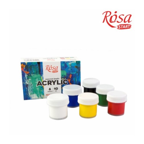 Акрилові фарби Rosa START COLOR 6 x10мл, (4823098530978)
