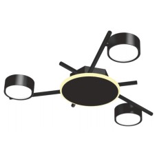 Світильник Videx під лампу 3xGX53 накладний з підсвіткою (VL-SPF20B-BB)